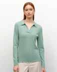 cotton cashmere polo sweater  kvss