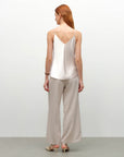 cream silk tank top