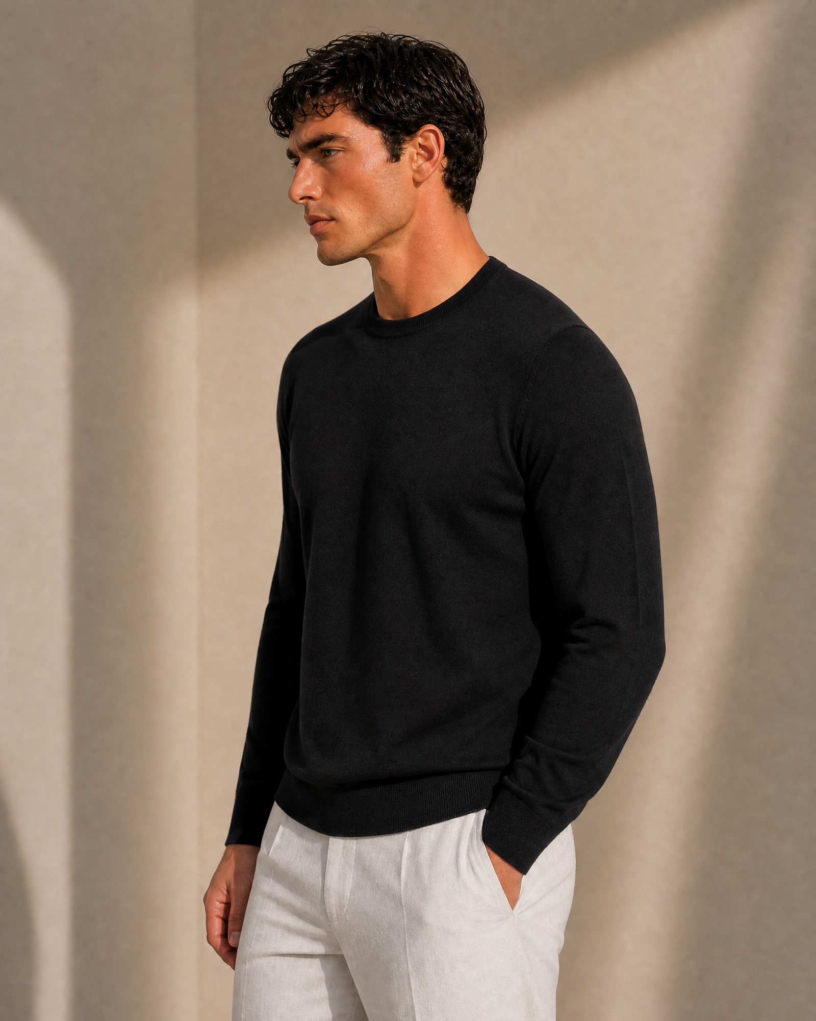 100% Cashmere Lightweight Crewneck Sweater