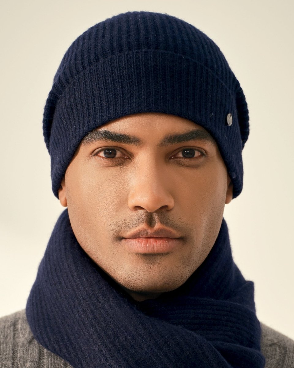 Essential 100% Cashmere Beanie for Men