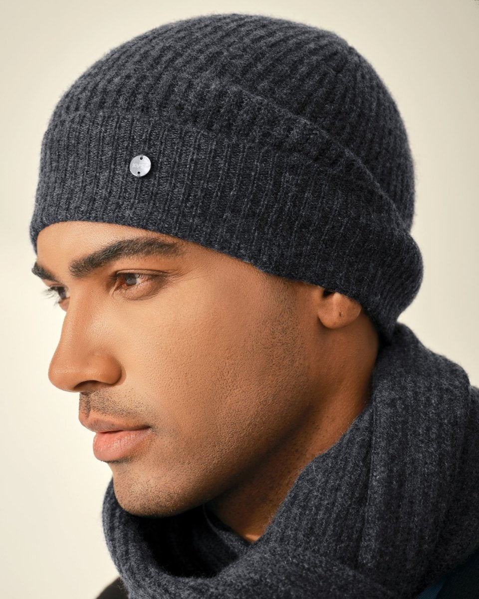 Essential 100% Cashmere Beanie for Men