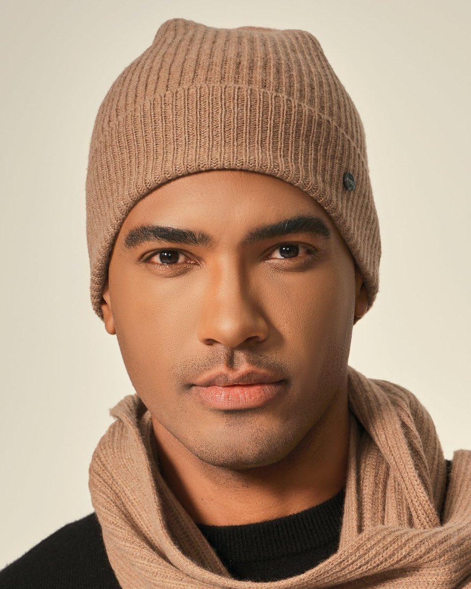 Essential 100% Cashmere Beanie for Men