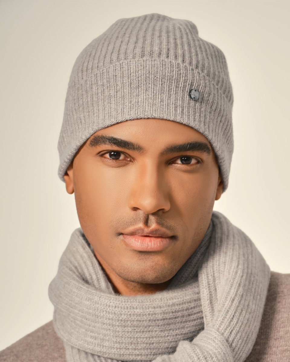 Essential 100% Cashmere Beanie for Men