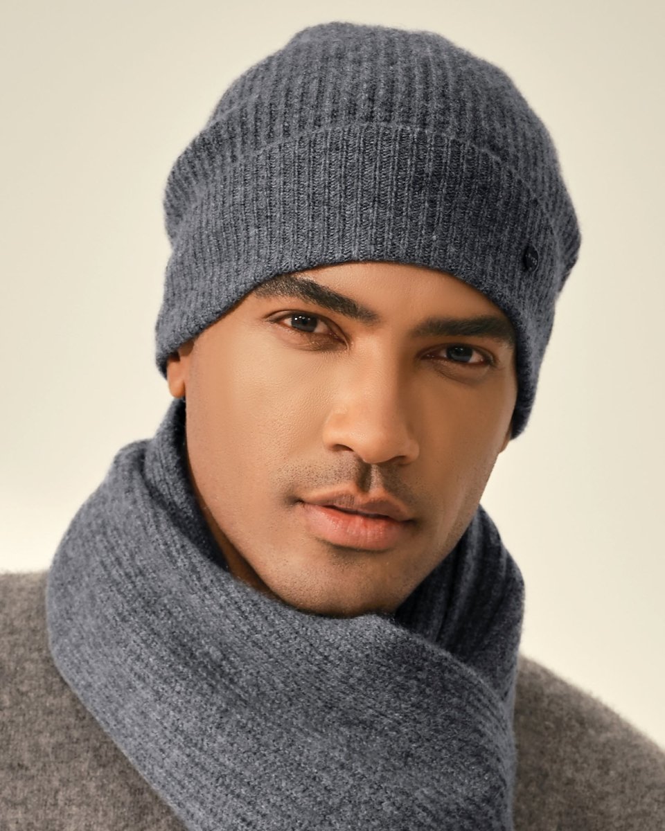 Essential 100% Cashmere Beanie for Men