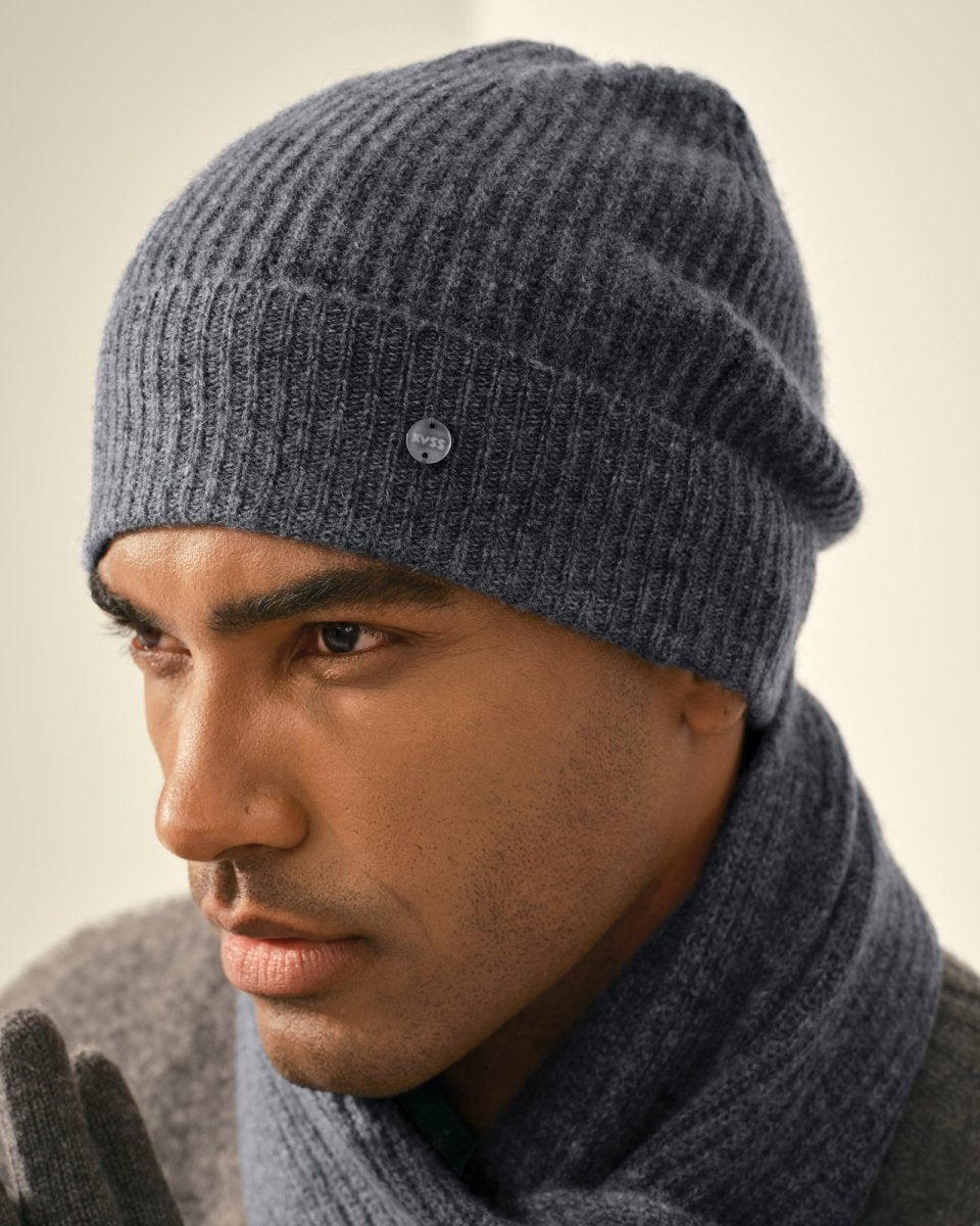 Essential 100% Cashmere Beanie for Men