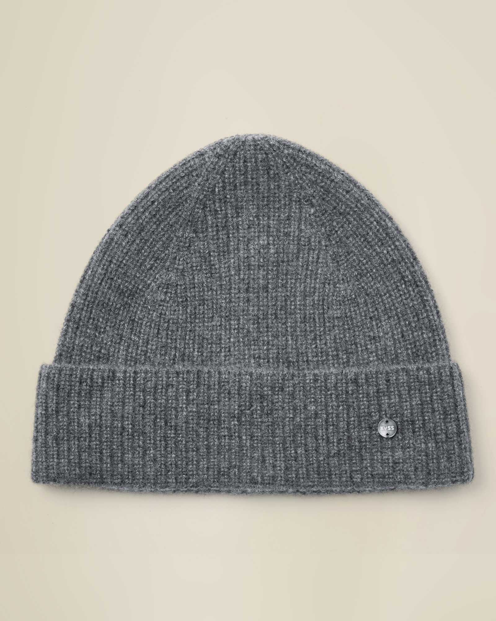 gray cashmere beanie  kvss