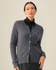 gray cashmere cardigan