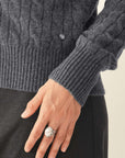 gray cashmere cardigan  kvss