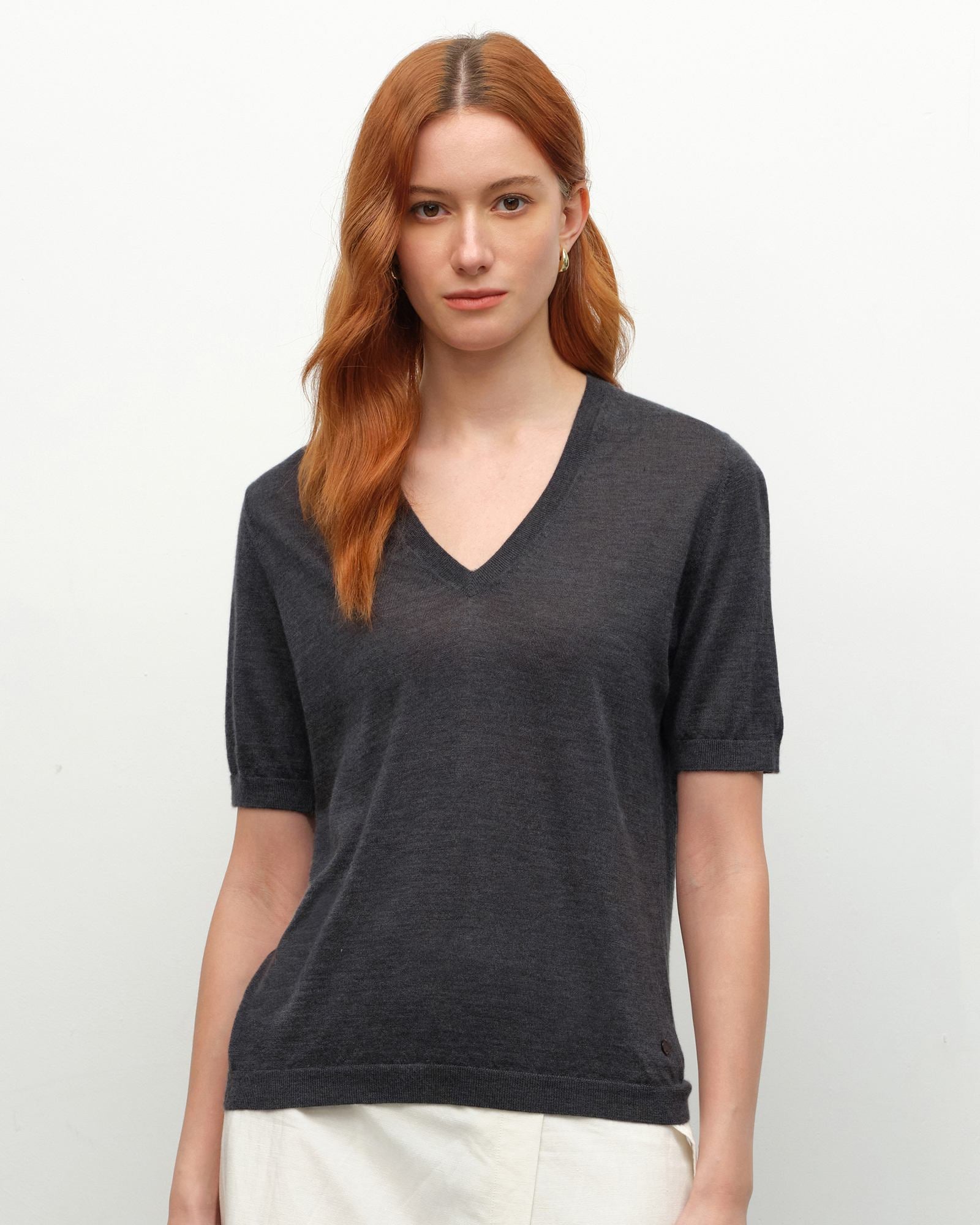 gray cashmere sweater  kvss