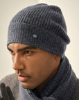 grey cashmere beanie