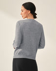 grey cashmere cardigan womens  kvss