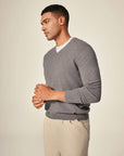 grey cashmere sweater men's  kvss
