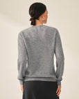 grey cashmere sweater women's  kvss