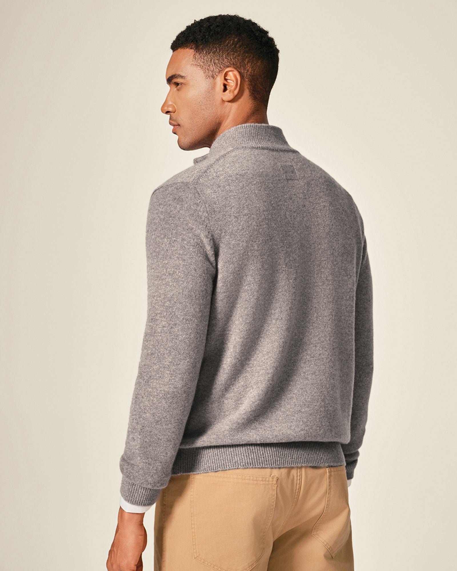 grey cashmere zip hoodie  kvss