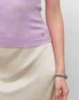 ivory silk skirt