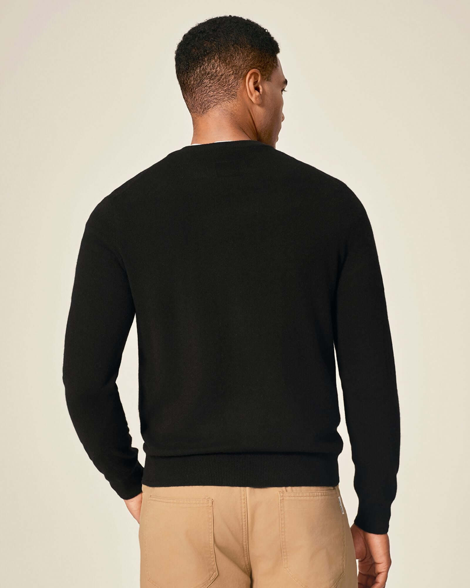 kvss  black cashmere crew neck sweater  