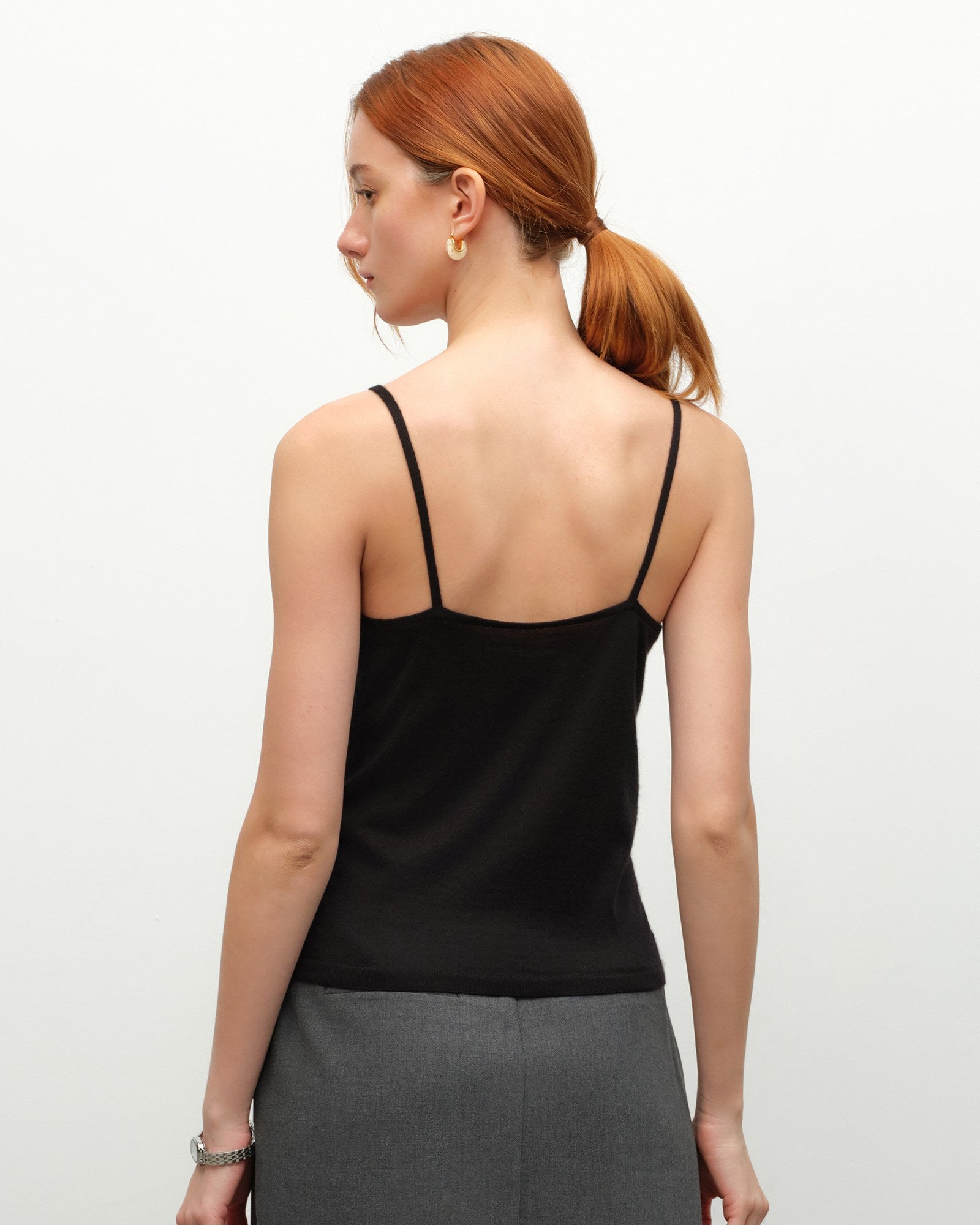  kvss  black silk tank top