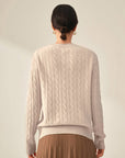kvss  cable knit cashmere sweater  