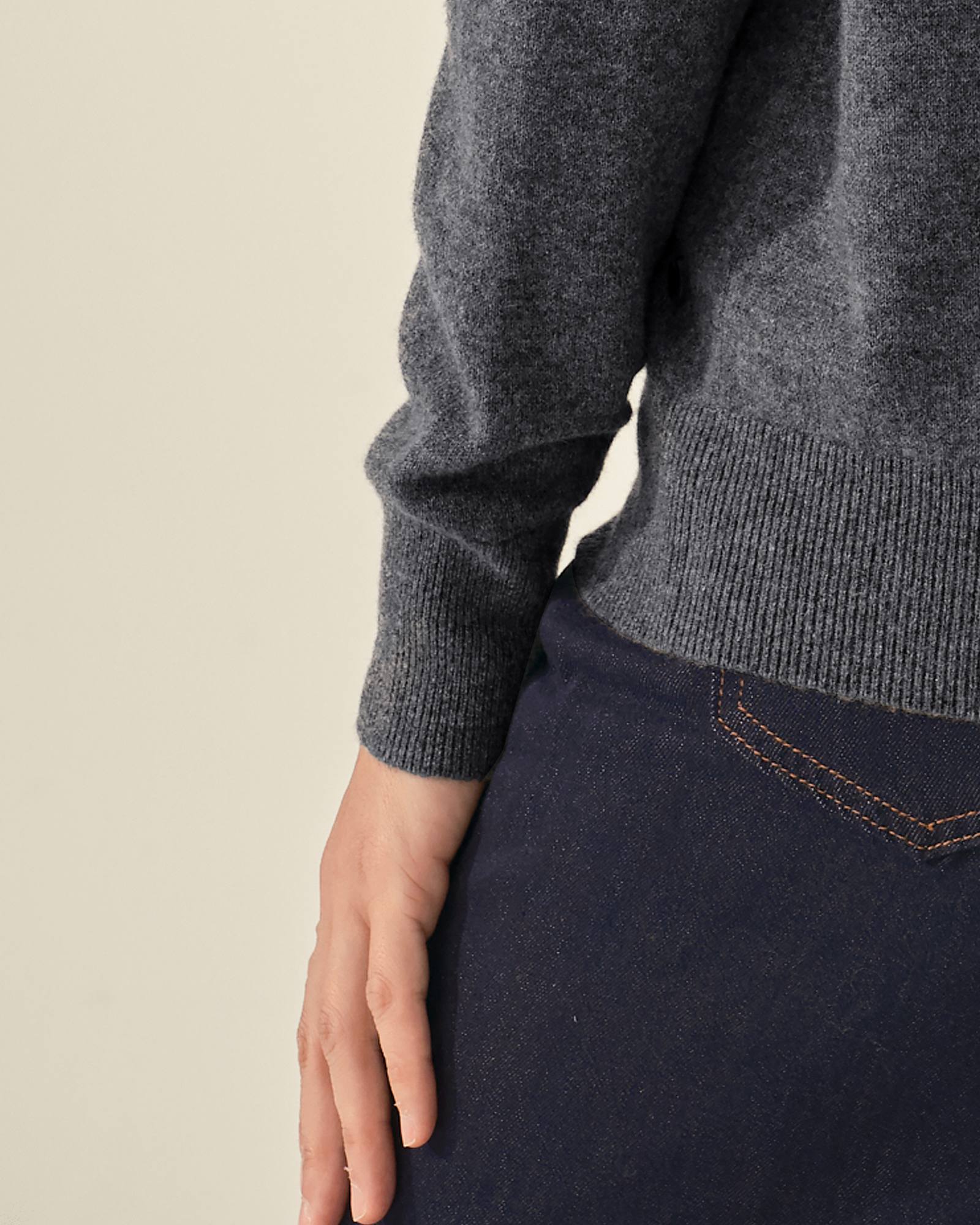kvss  cashmere zip up hoodie 