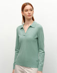 kvss  cotton cashmere polo sweater  kvss