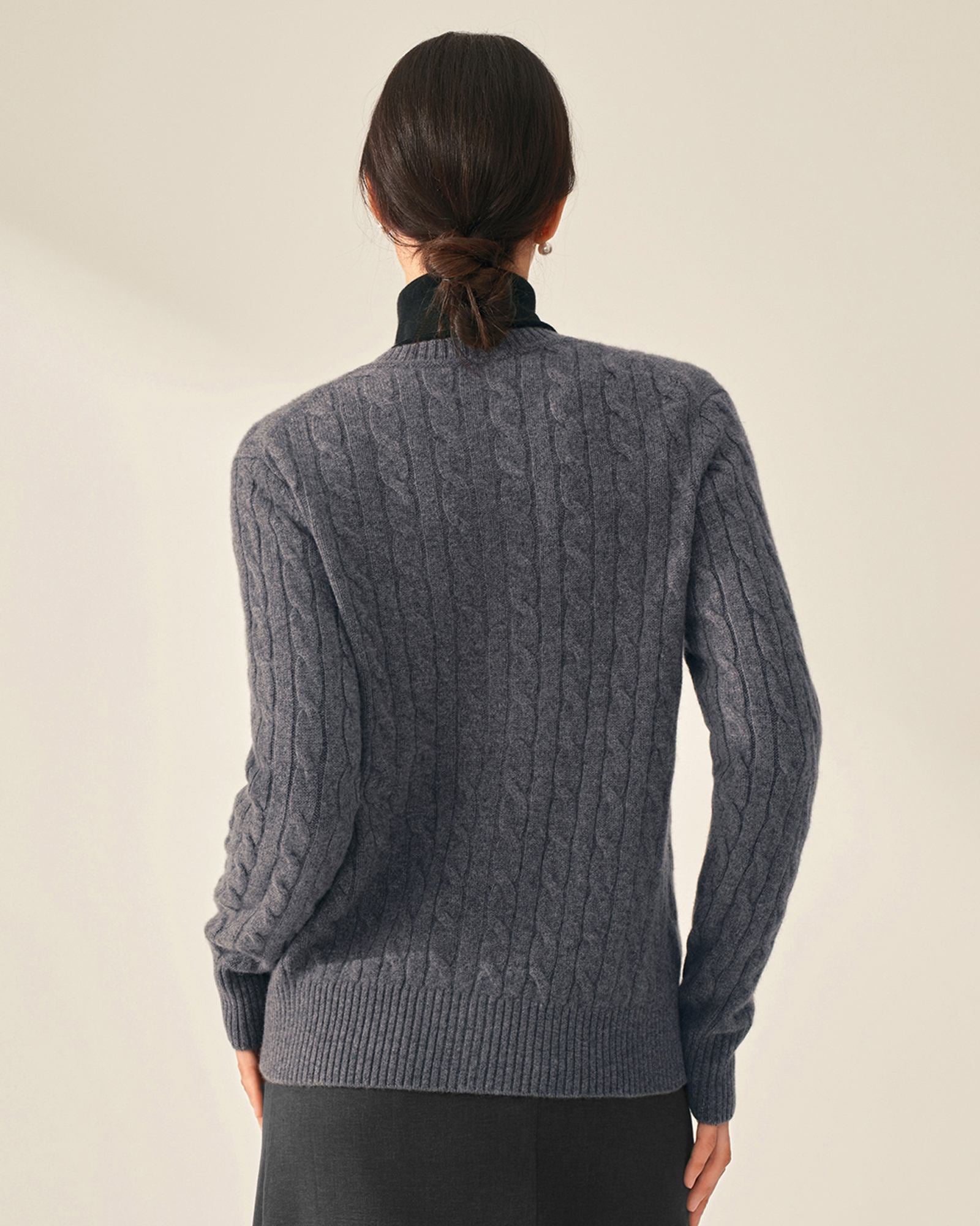 kvss  gray cashmere cardigan  