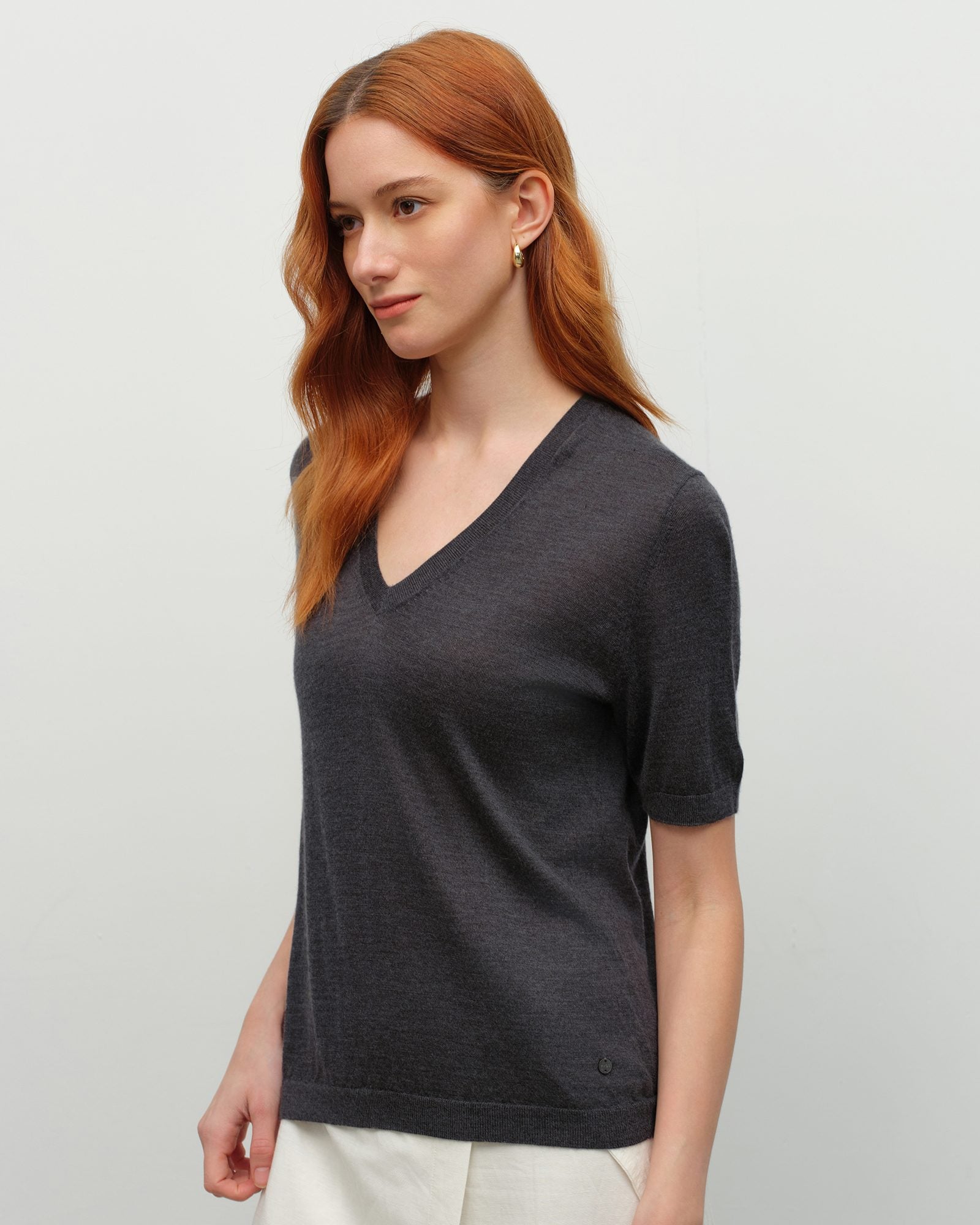 kvss  gray cashmere sweater  