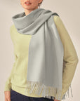 kvss  green cashmere scarf  