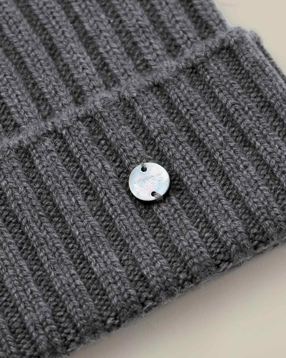 kvss  grey cashmere beanie hat  
