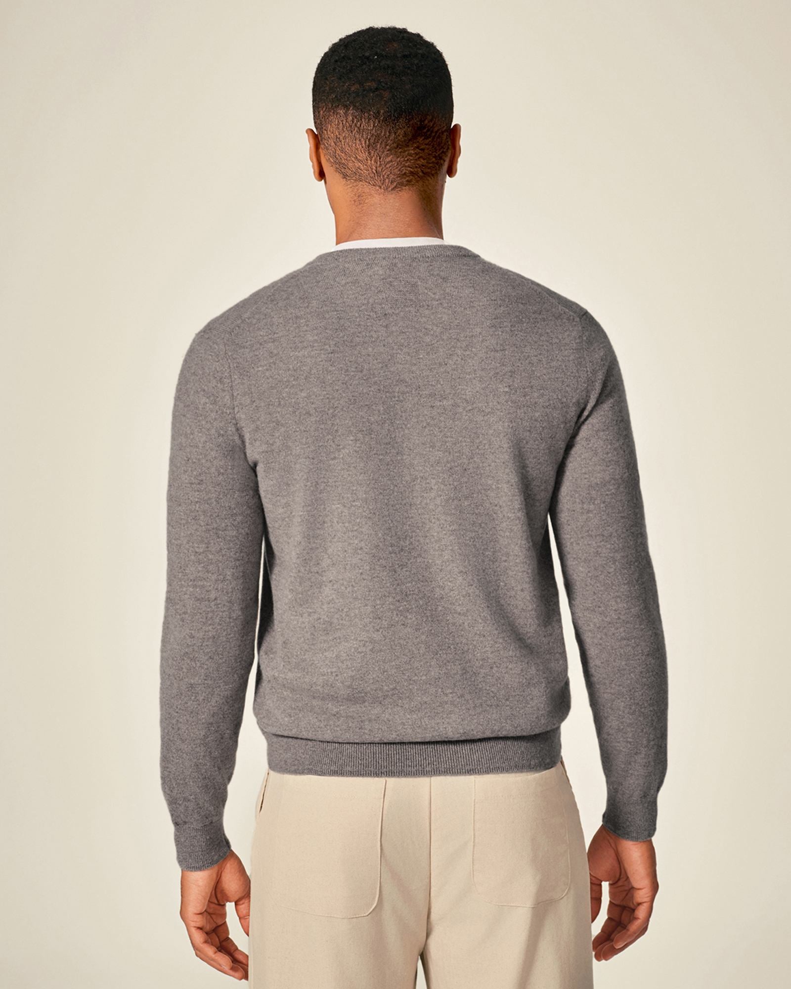 kvss  grey cashmere sweater men's  kvss