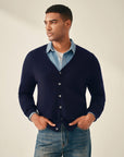 kvss  long navy cashmere cardigan  kvss