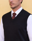 kvss  men's cashmere sleeveless sweater vest  