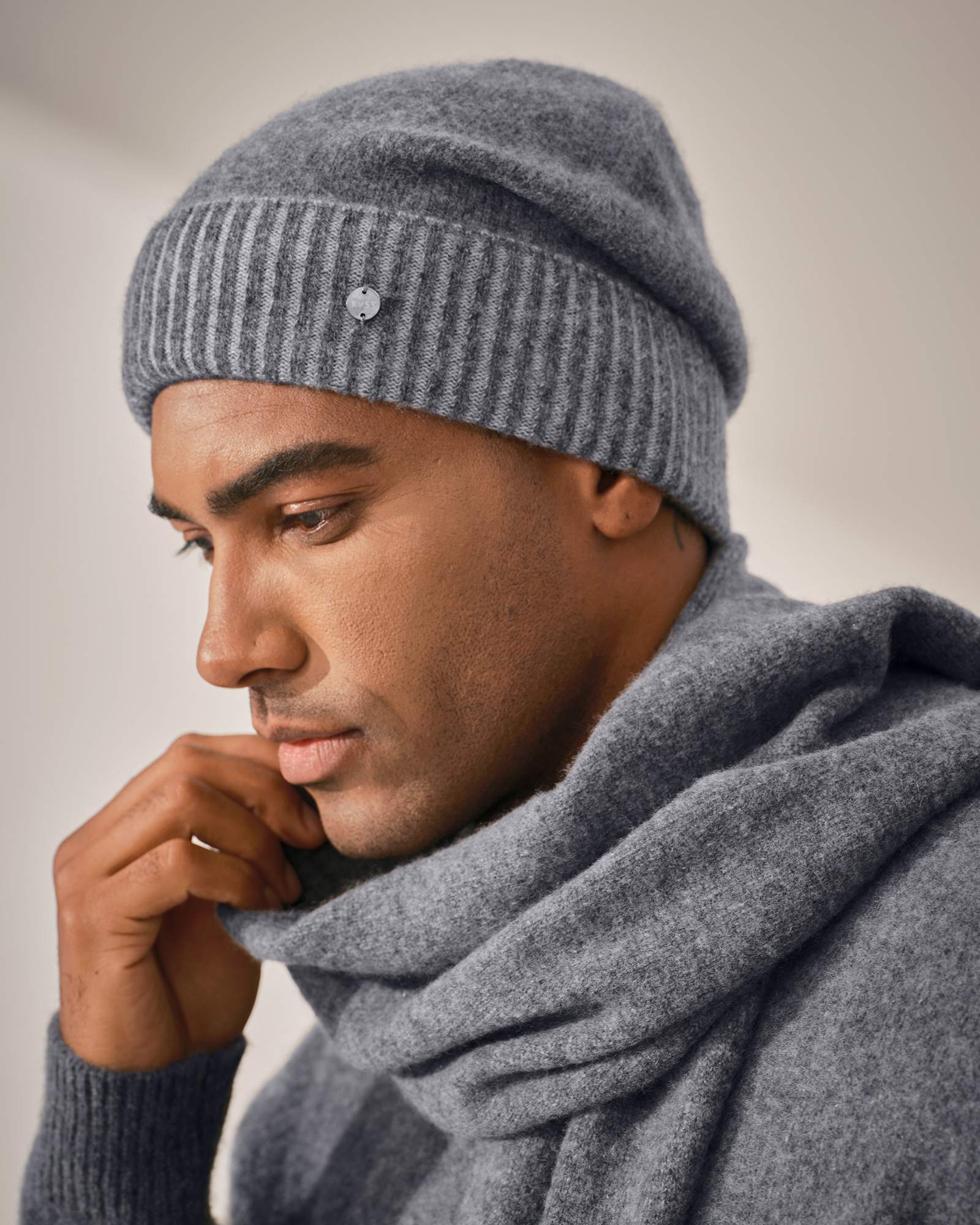 kvss  mens cashmere scarf and gloves set  