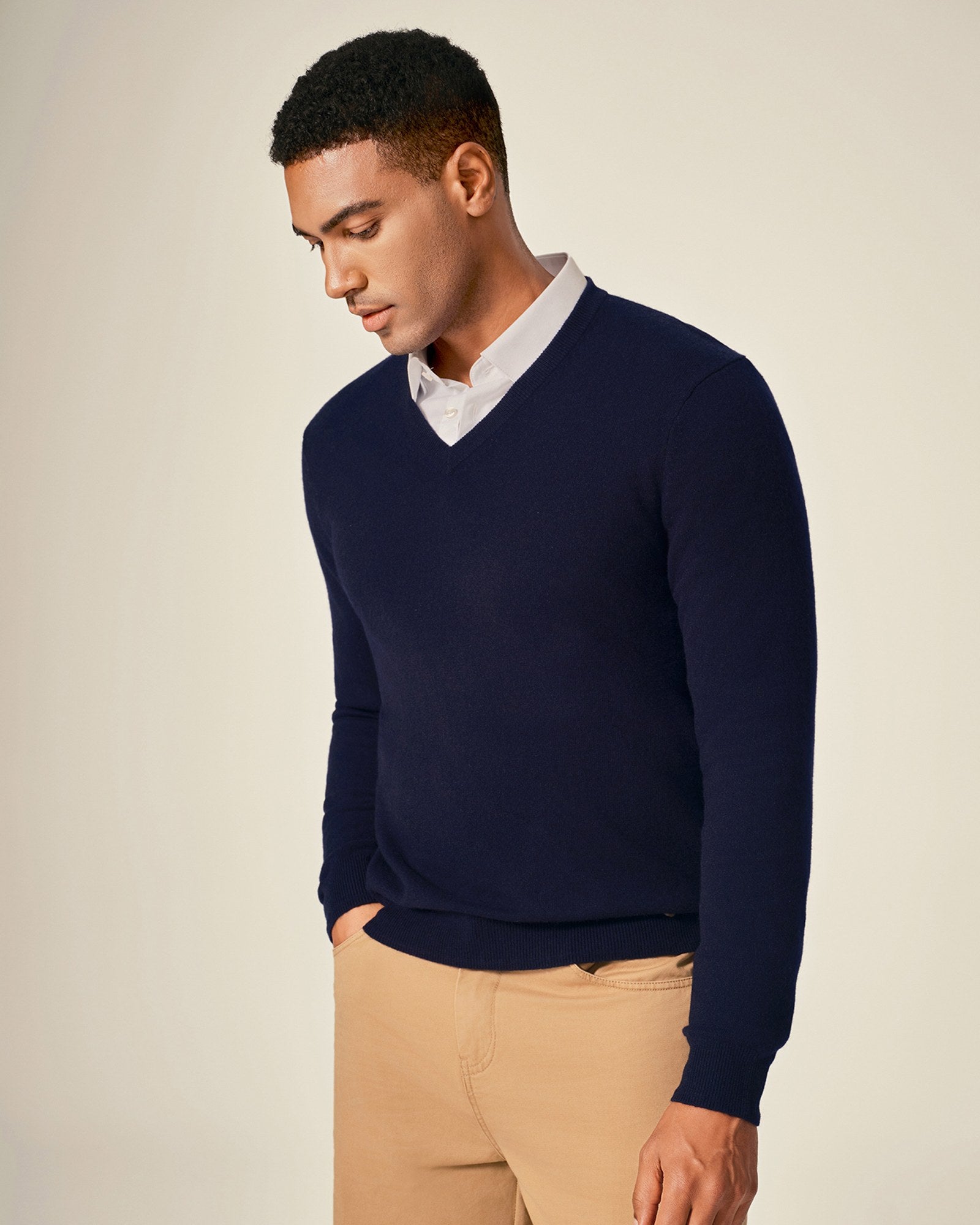 kvss  navy cashmere jumper 