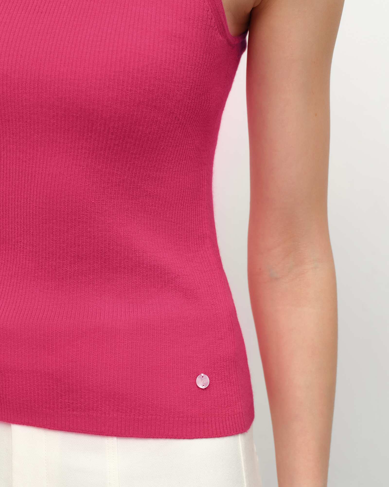 kvss  pink silk tank top  