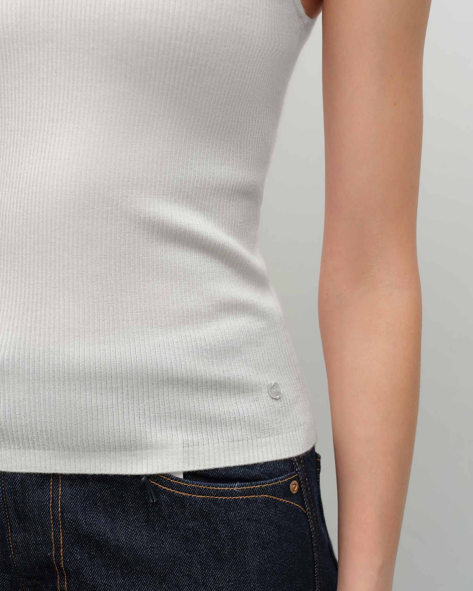 kvss silk tank white  kvss