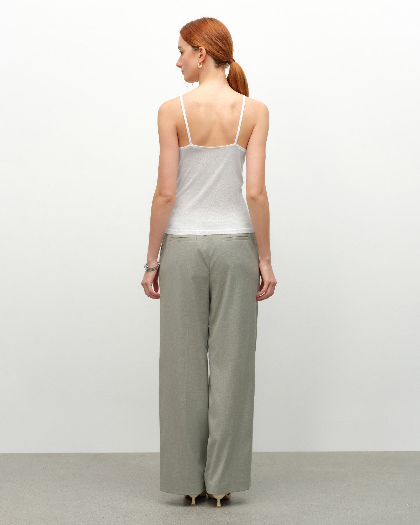  kvss  white silk tank top 