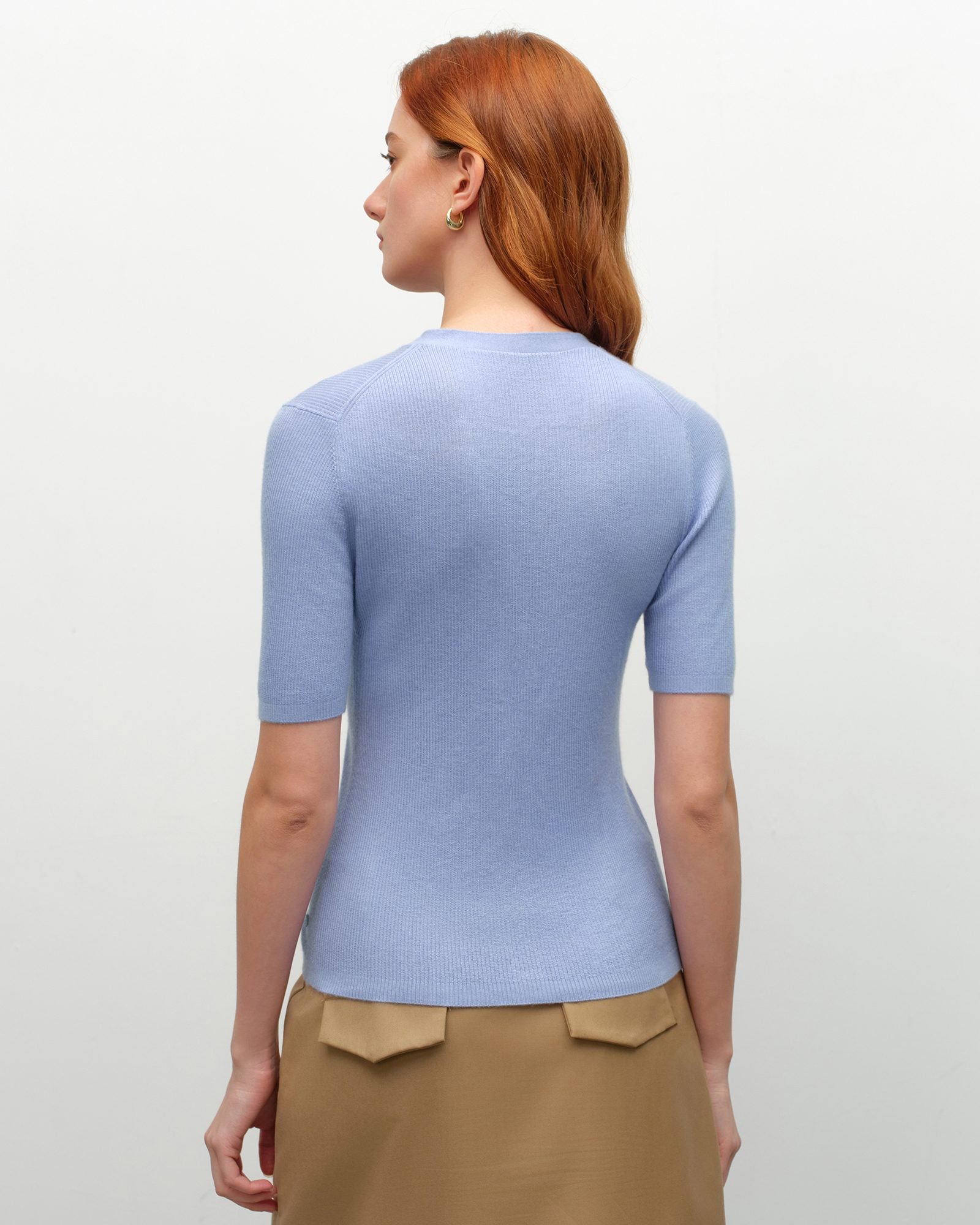 light blue cashmere cardigan  kvss
