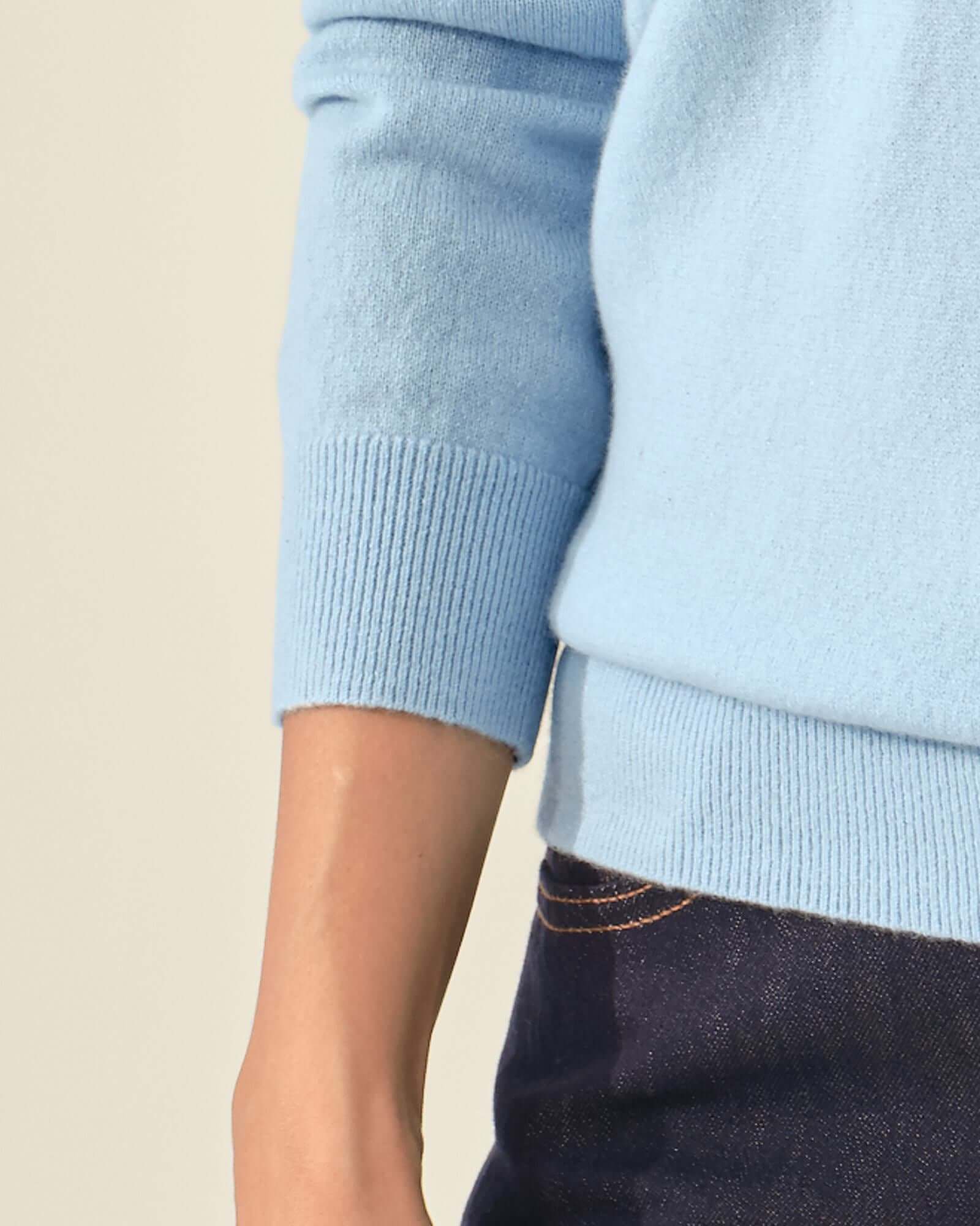 light blue cashmere sweater  kvss