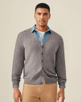 light gray cashmere cardigan