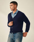 long navy cashmere cardigan  kvss