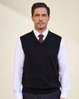 men's cashmere sleeveless sweater vest
