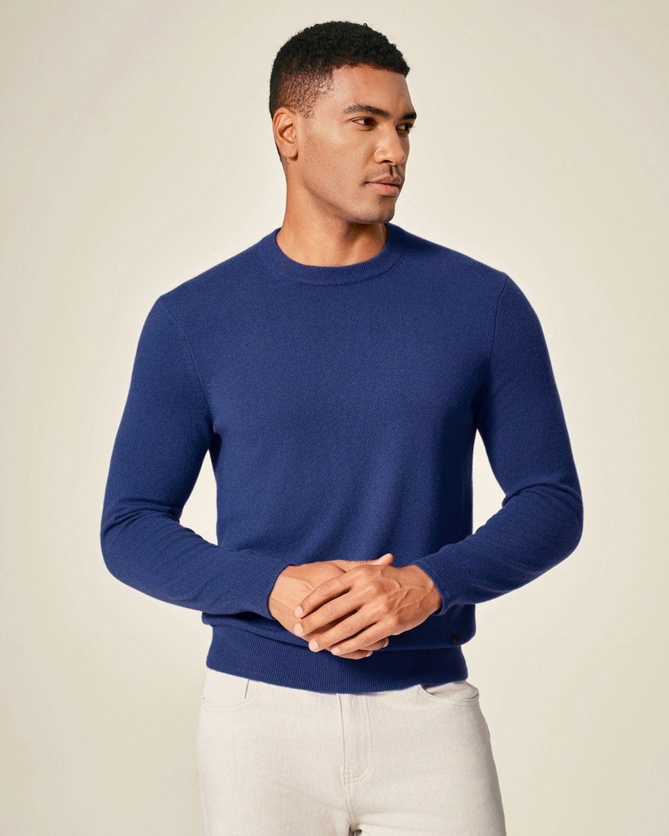 Men's 100% Pure Cashmere Crew Neck Pullover Sweater