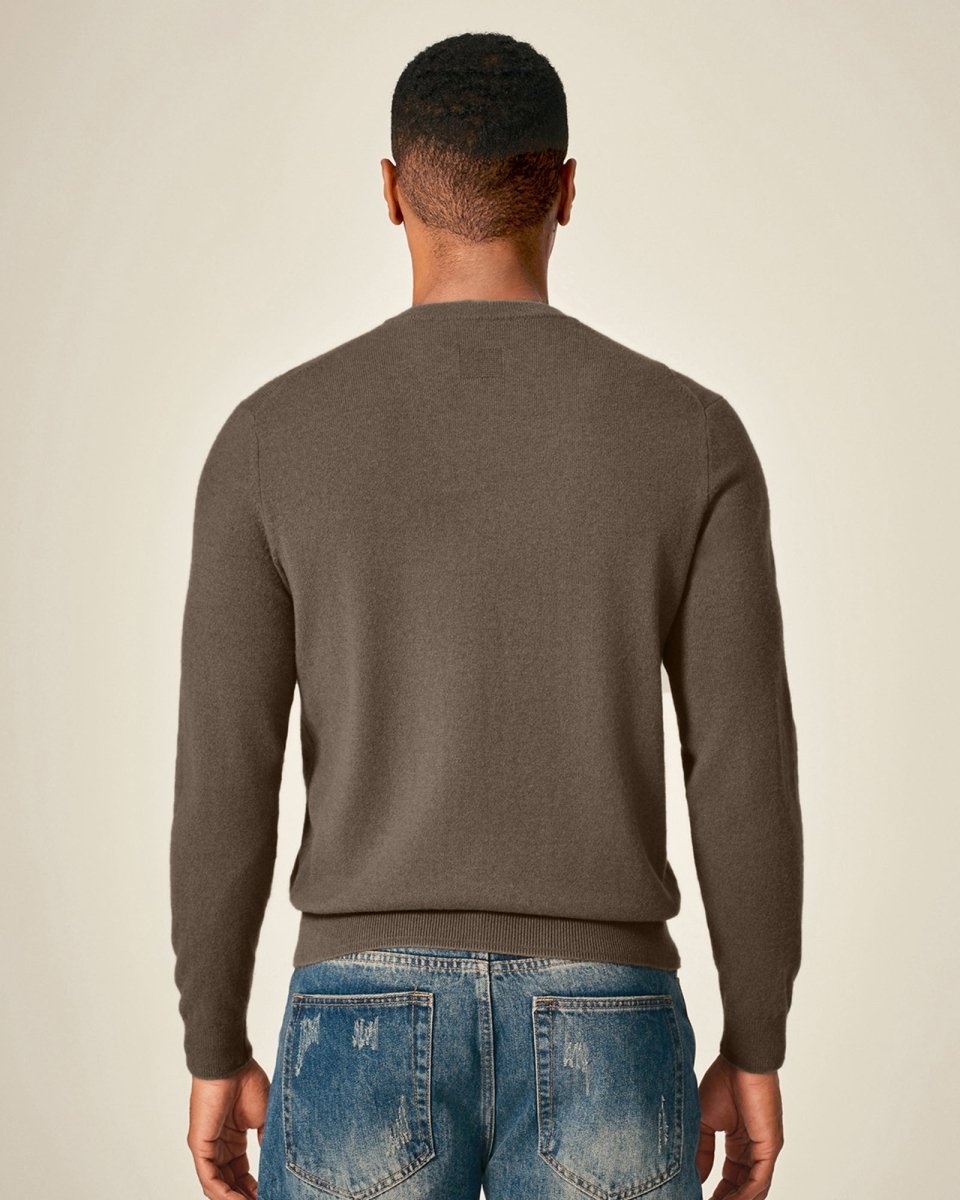 Men's 100% Pure Cashmere Crew Neck Pullover Sweater
