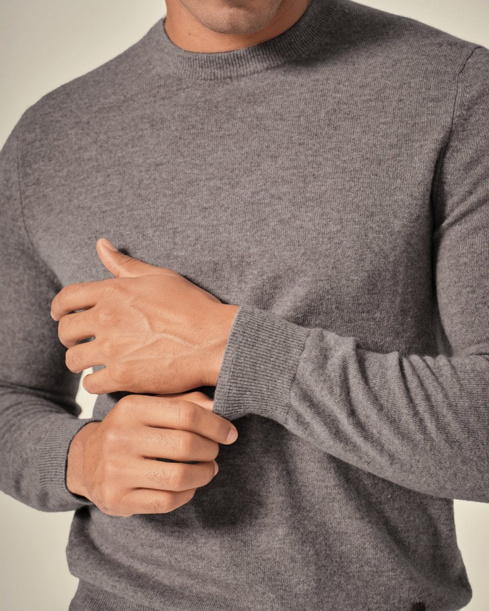 Men's 100% Pure Cashmere Crew Neck Pullover Sweater