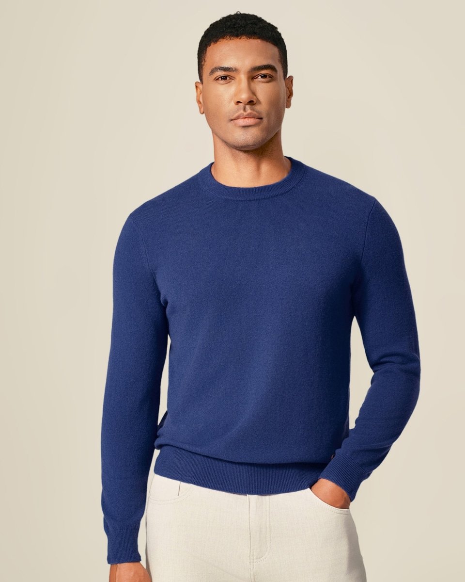 Men's 100% Pure Cashmere Crew Neck Pullover Sweater
