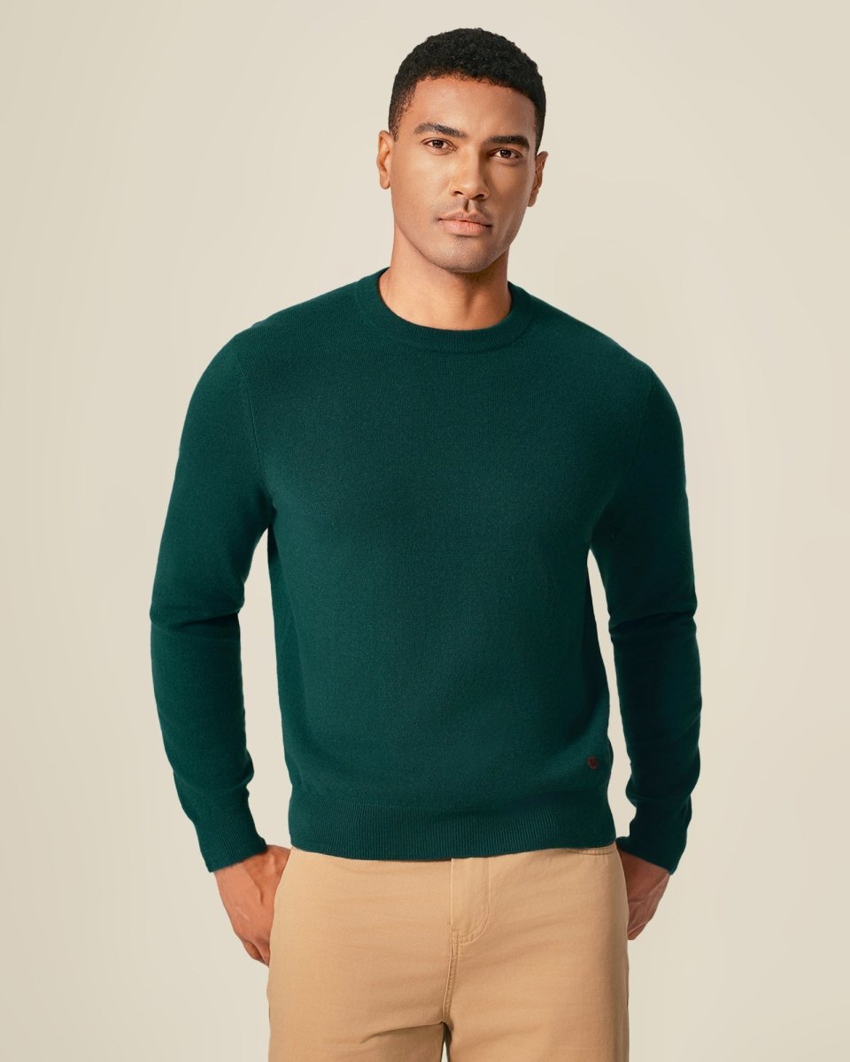 Men's 100% Pure Cashmere Crew Neck Pullover Sweater