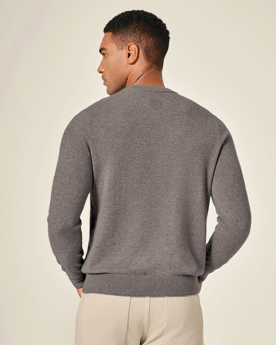 Men's 100% Pure Cashmere Crew Neck Pullover Sweater