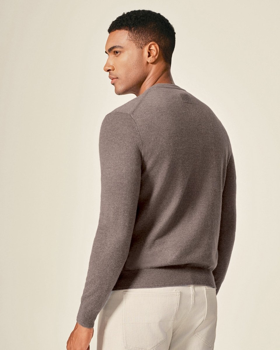 Men's 100% Pure Cashmere Crew Neck Pullover Sweater
