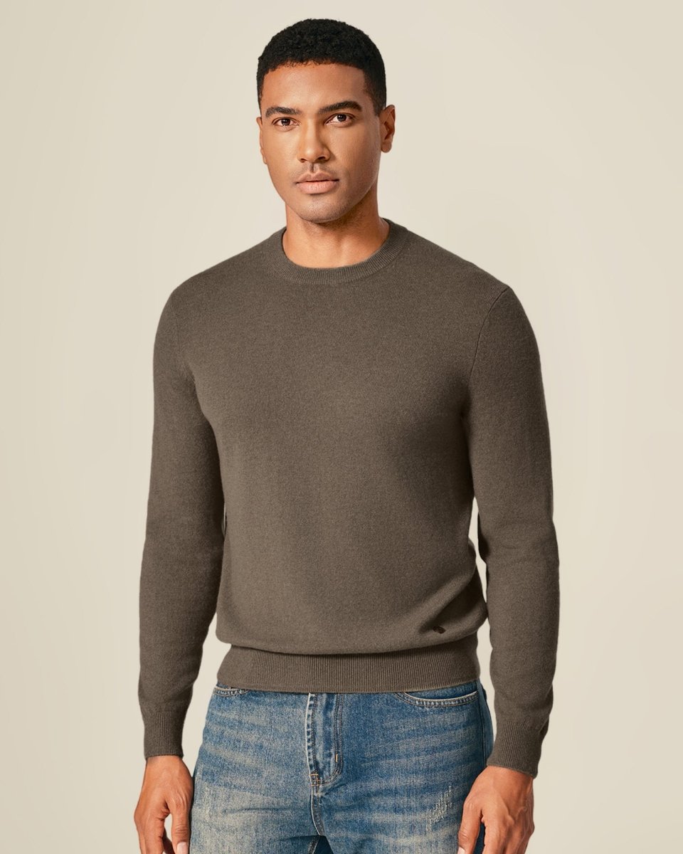 Men's 100% Pure Cashmere Crew Neck Pullover Sweater