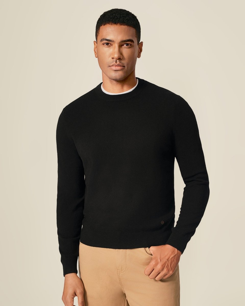 Men's 100% Pure Cashmere Crew Neck Pullover Sweater